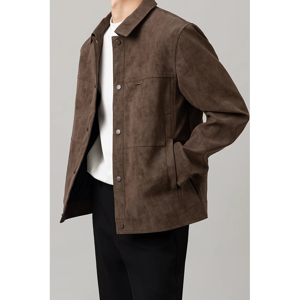Midtown Suede Button Jacket
