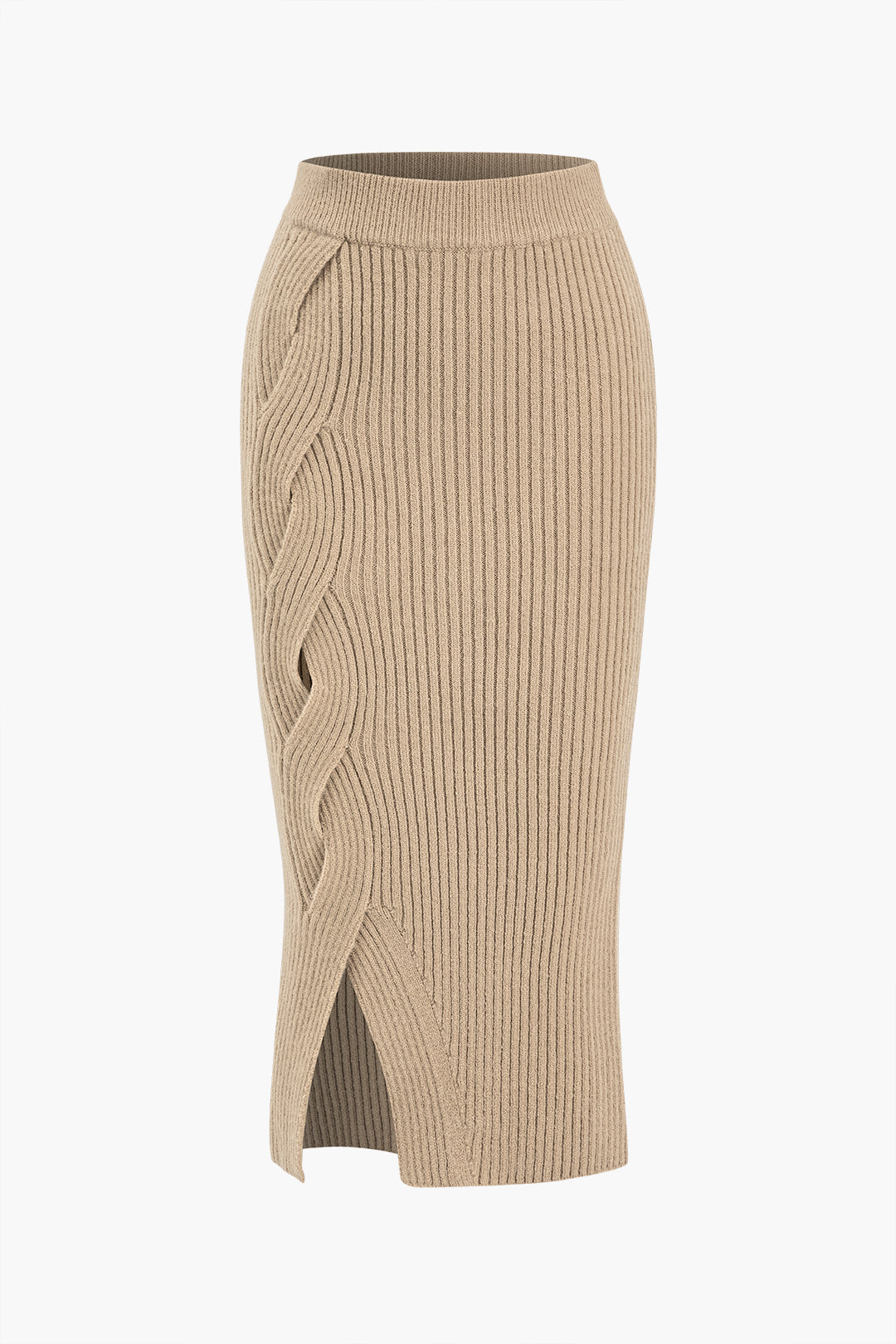 Elara Ribbed Midi Skirt