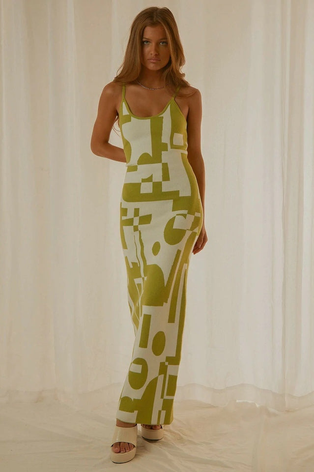 Capri Abstract Maxi Dress