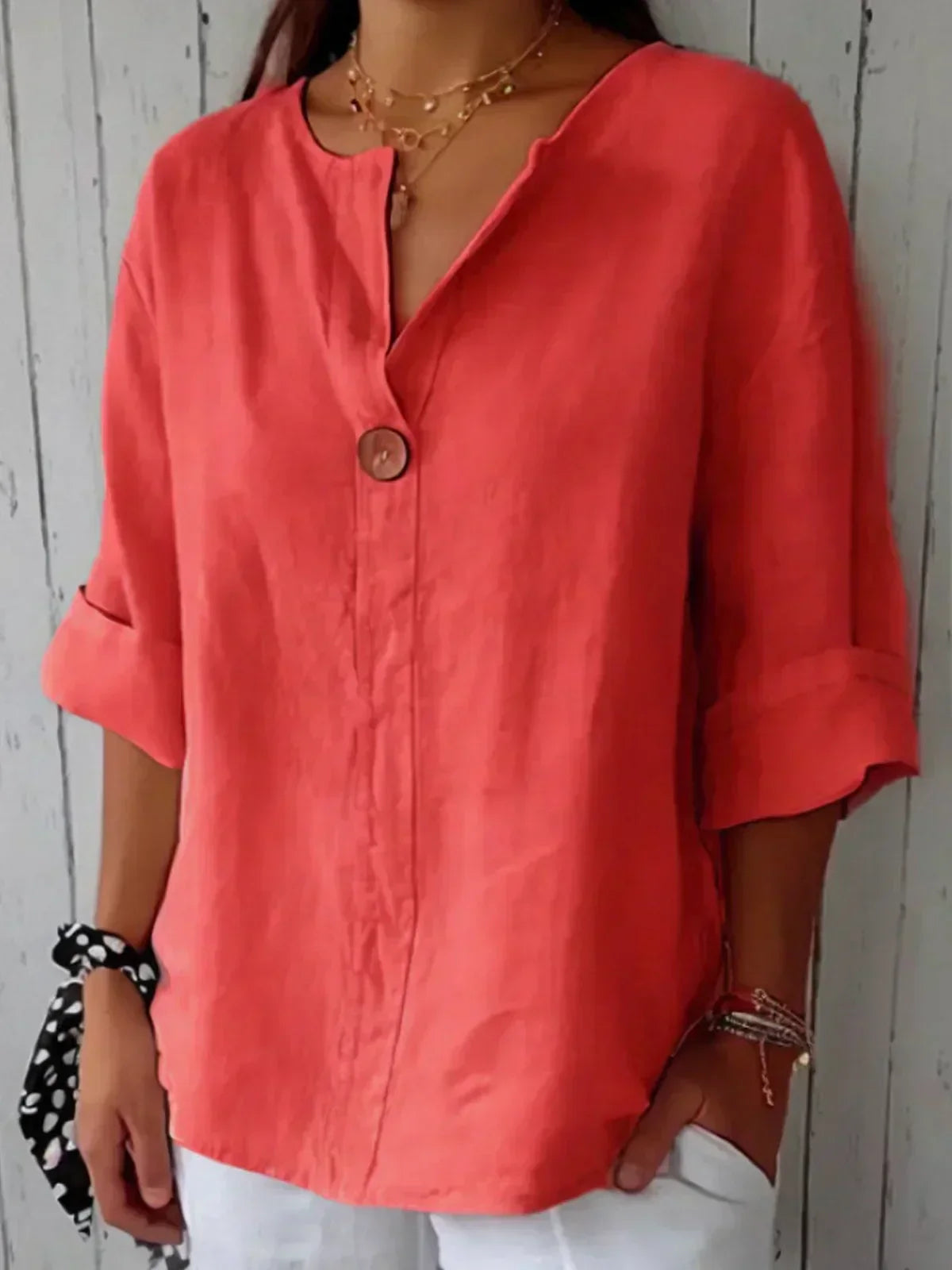 Coastal Ease Linen Blouse