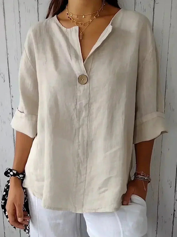 Coastal Ease Linen Blouse