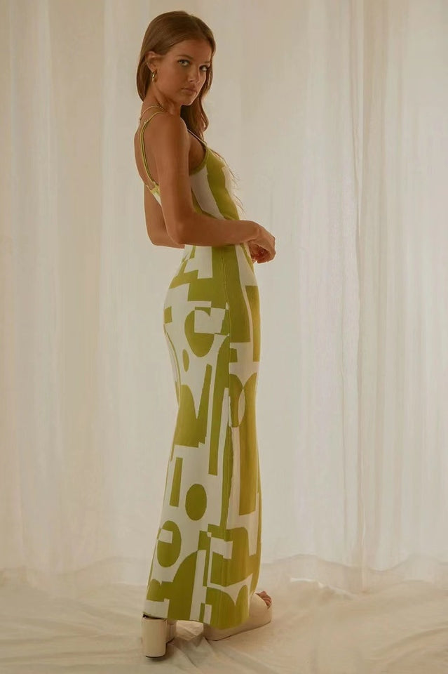 Capri Abstract Maxi Dress