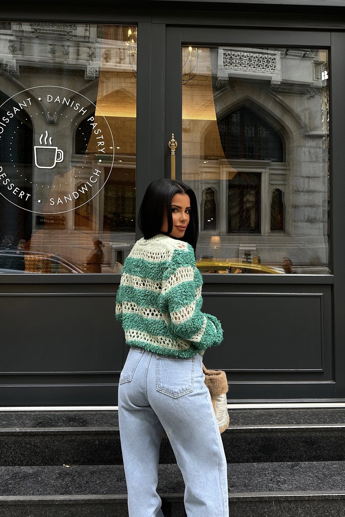 Fernlane Textured Stripe Cardigan