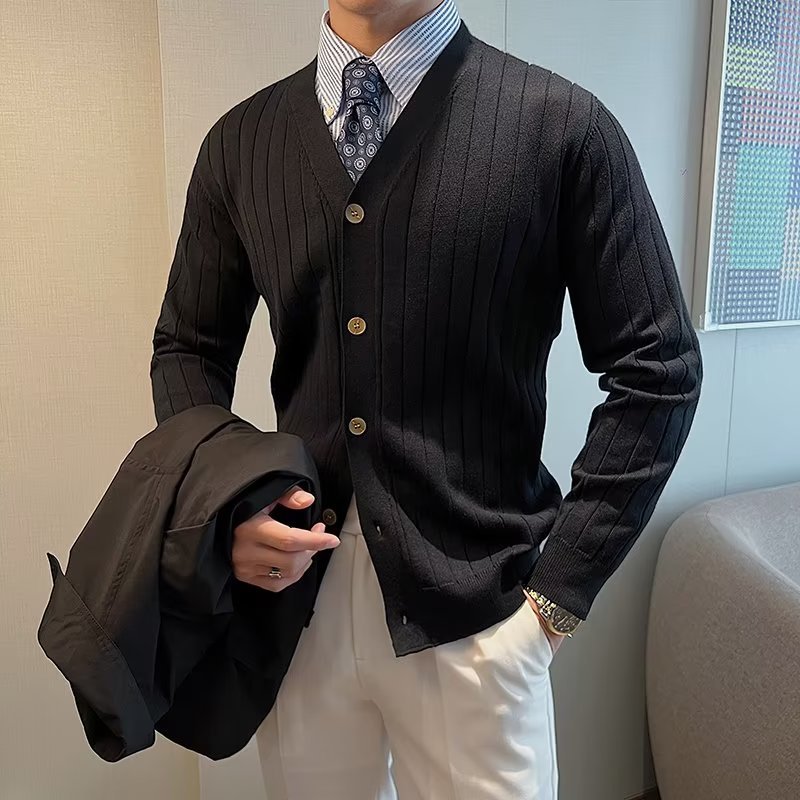 Wexford Polished Rib Button Cardigan