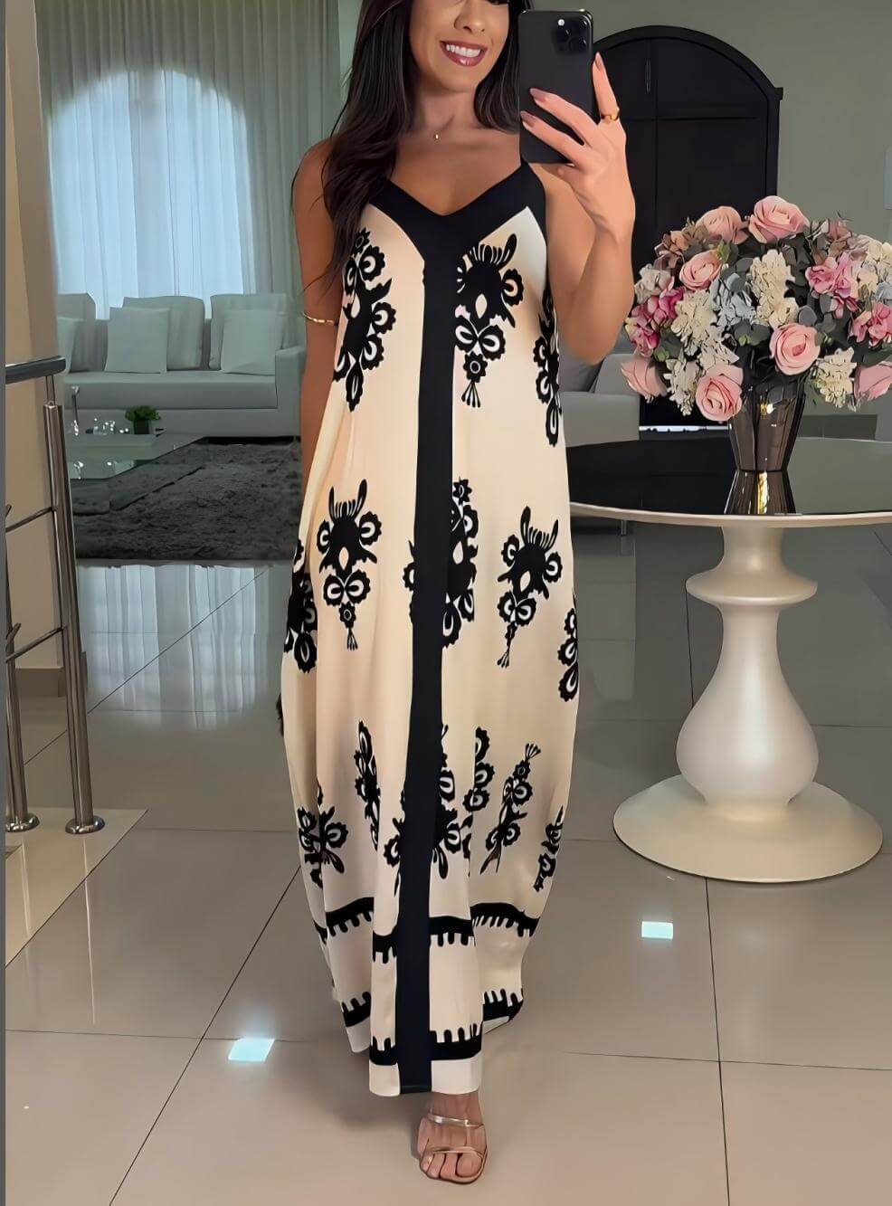Sunset Boulevard Printed Maxi Dress