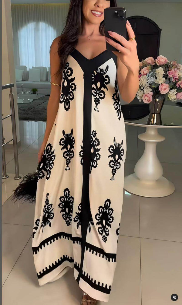Sunset Boulevard Printed Maxi Dress