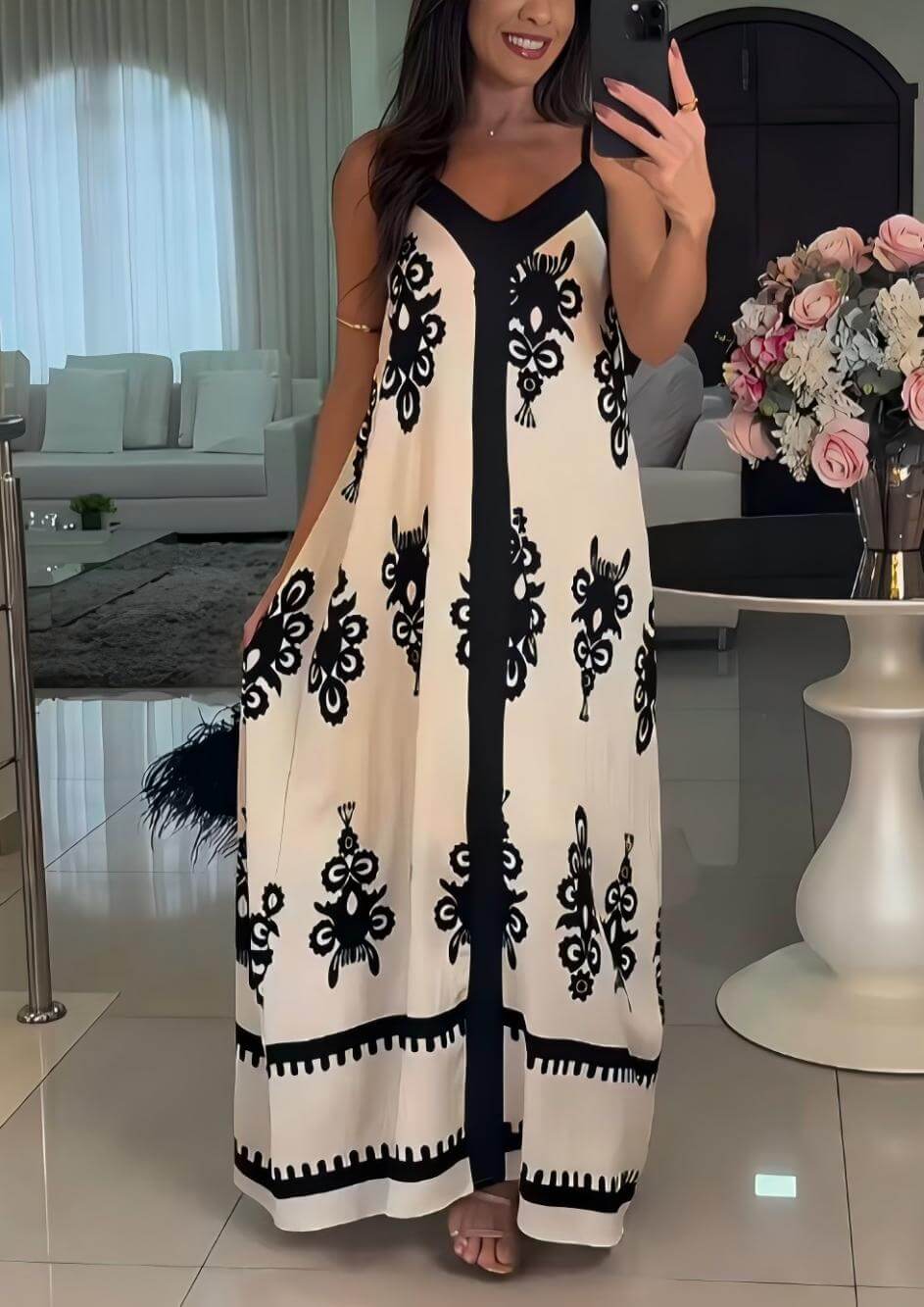 Sunset Boulevard Printed Maxi Dress