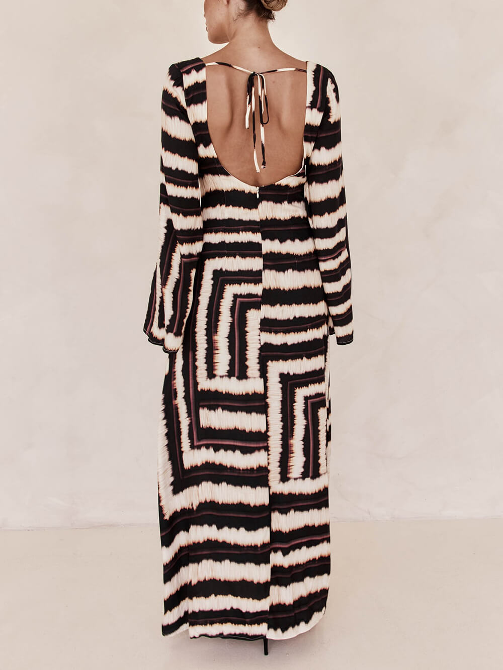 Savanna Maze Ring-Detail Maxi Dress