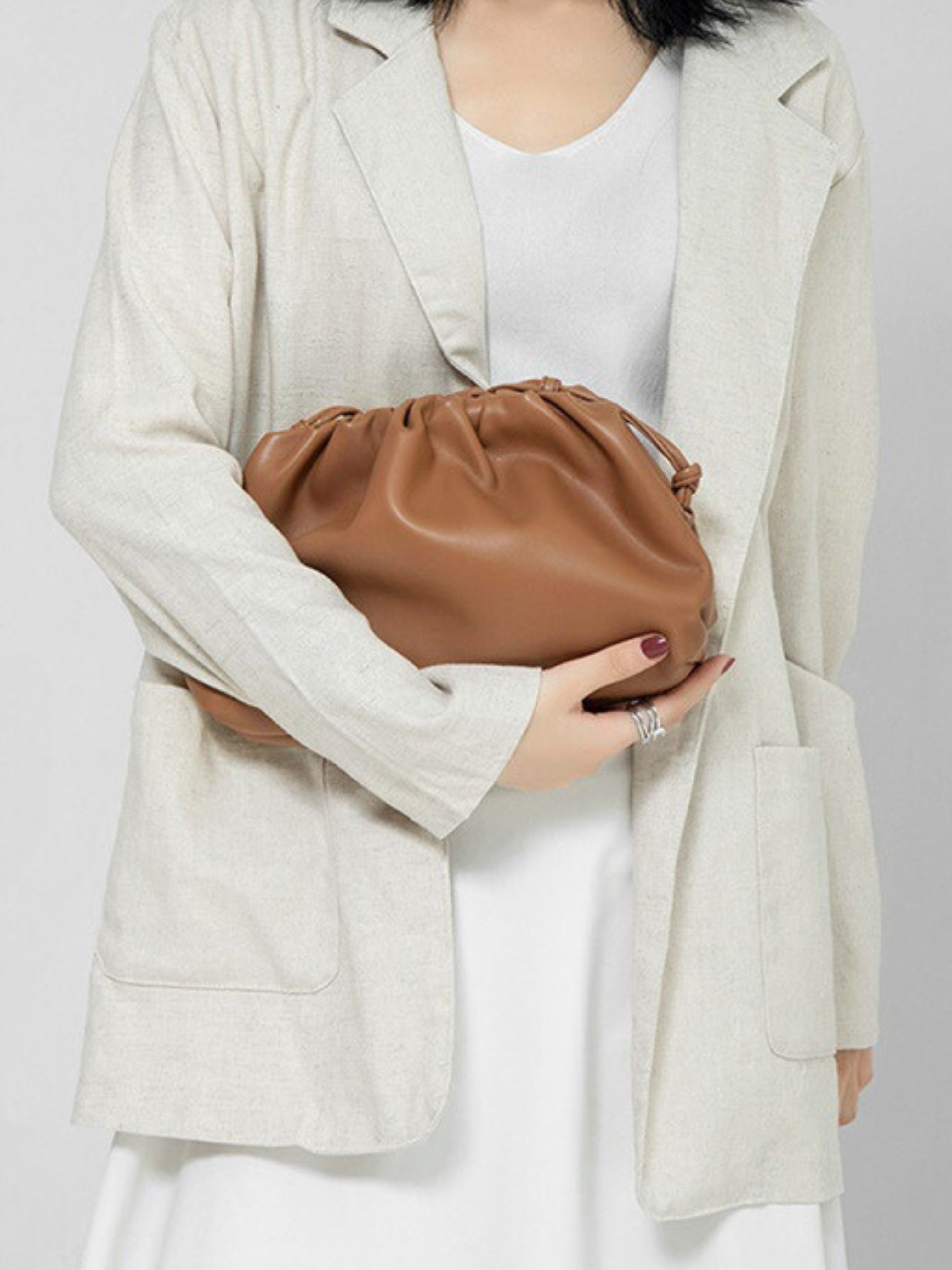 Vienna Ruched Drawstring Shoulder Bag