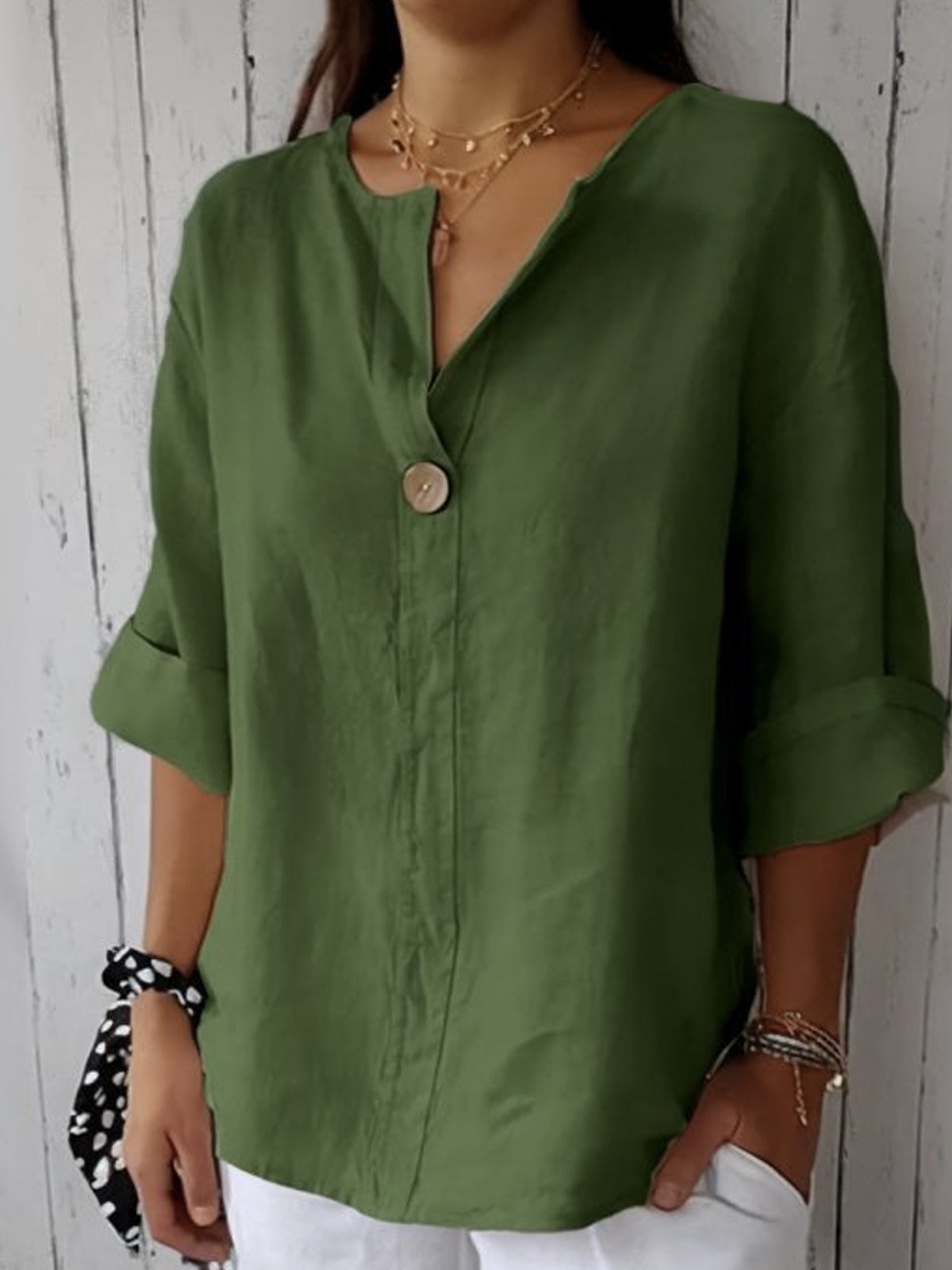 Coastal Ease Linen Blouse