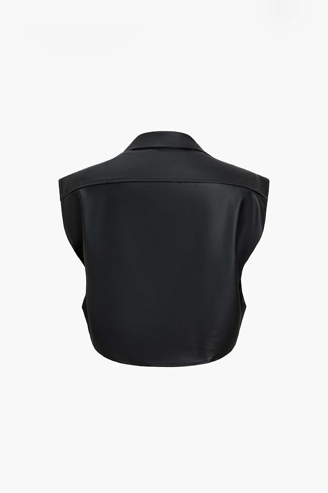 Nightline Snap Front Faux Leather Vest