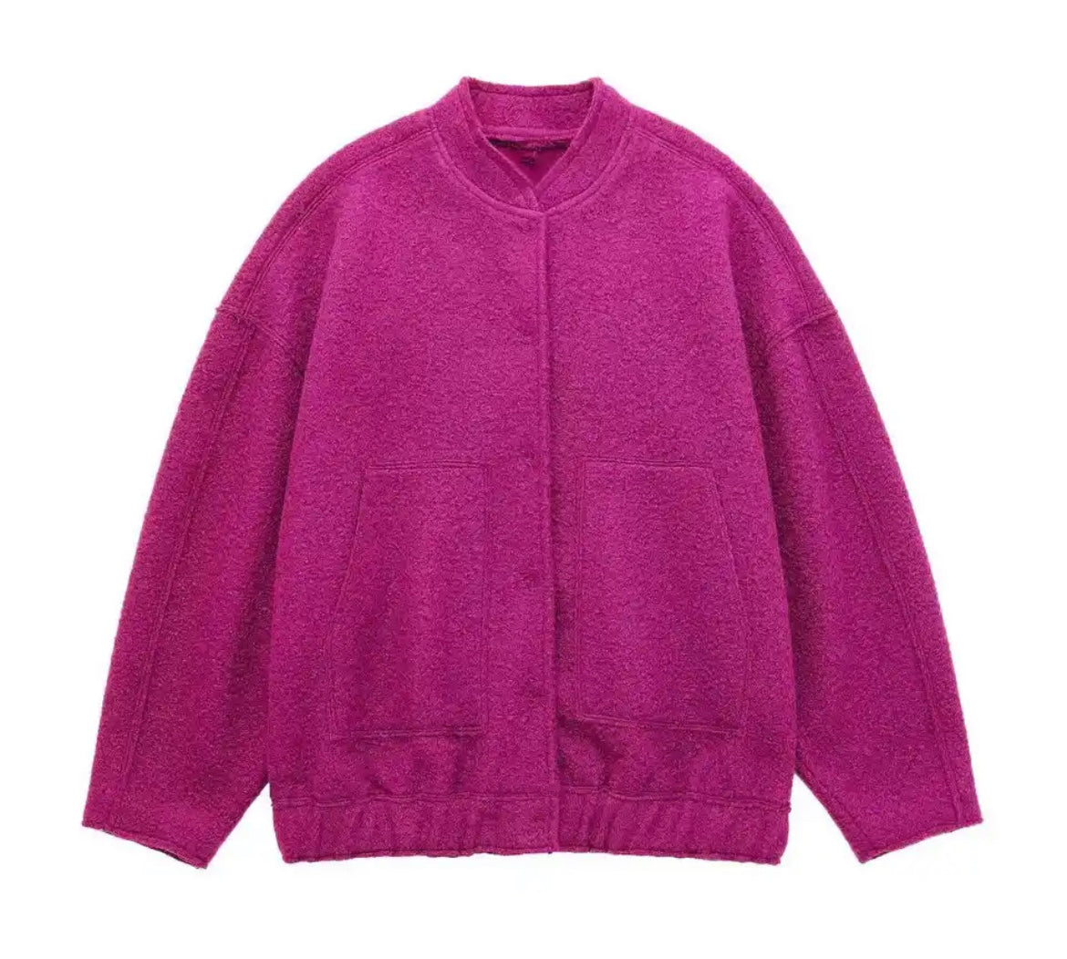 Paddington Plush Snap Front Jacket