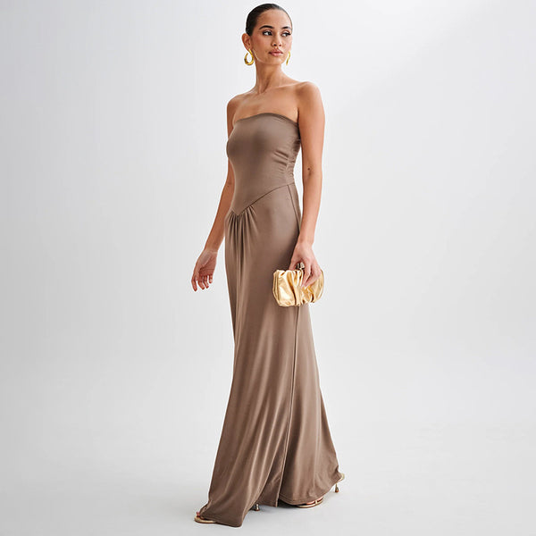 Solara Silkstone Strapless Maxi Dress