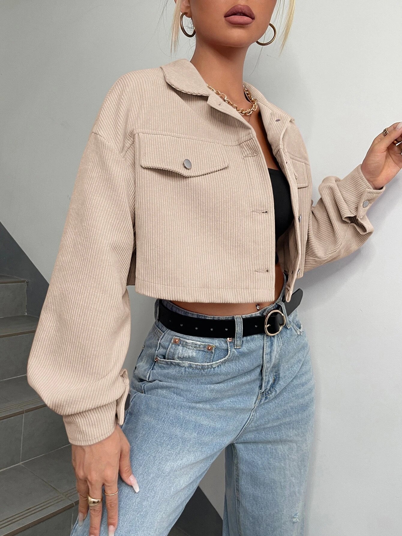 Streetview Corduroy Cropped Jacket