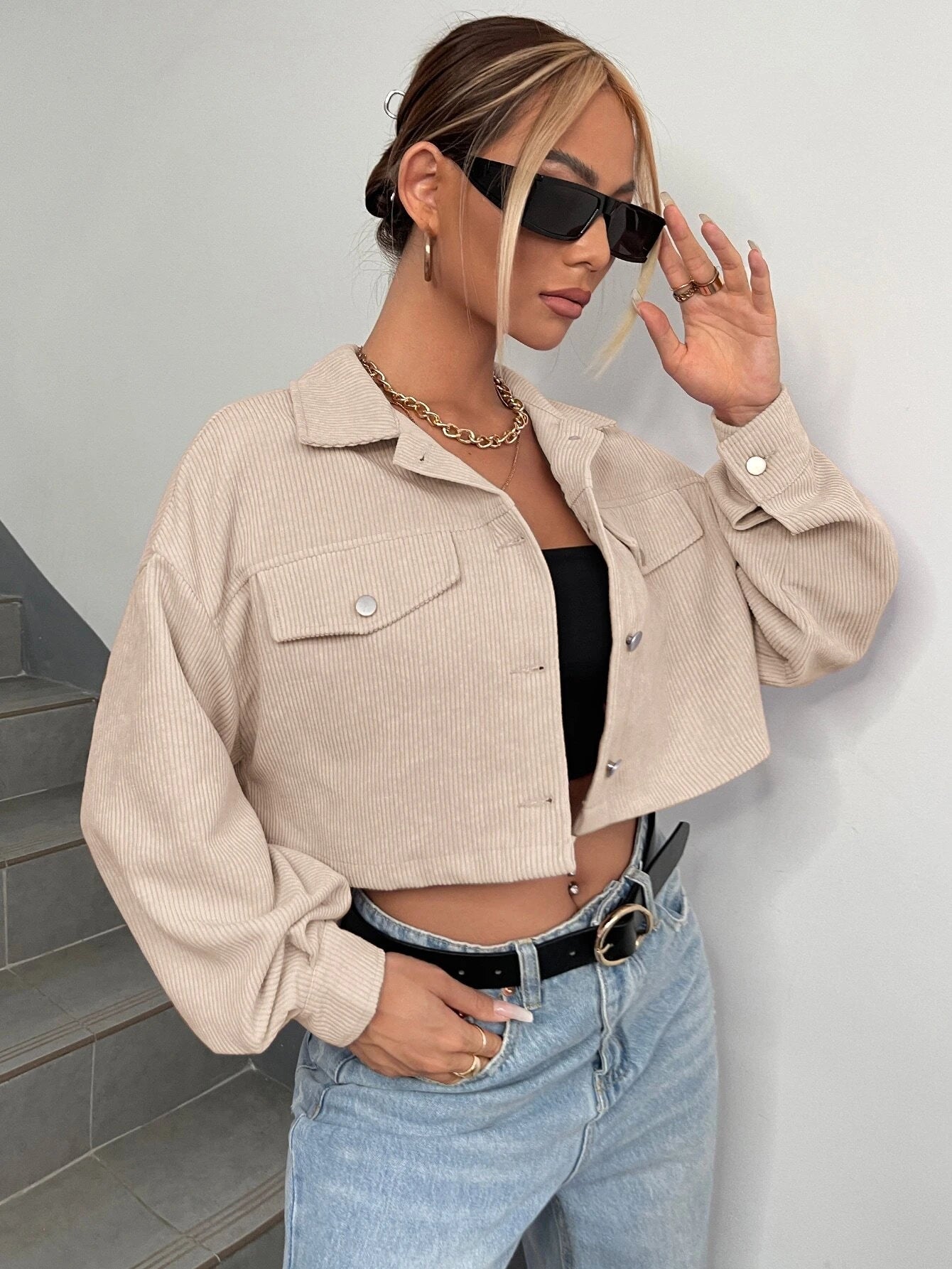 Streetview Corduroy Cropped Jacket