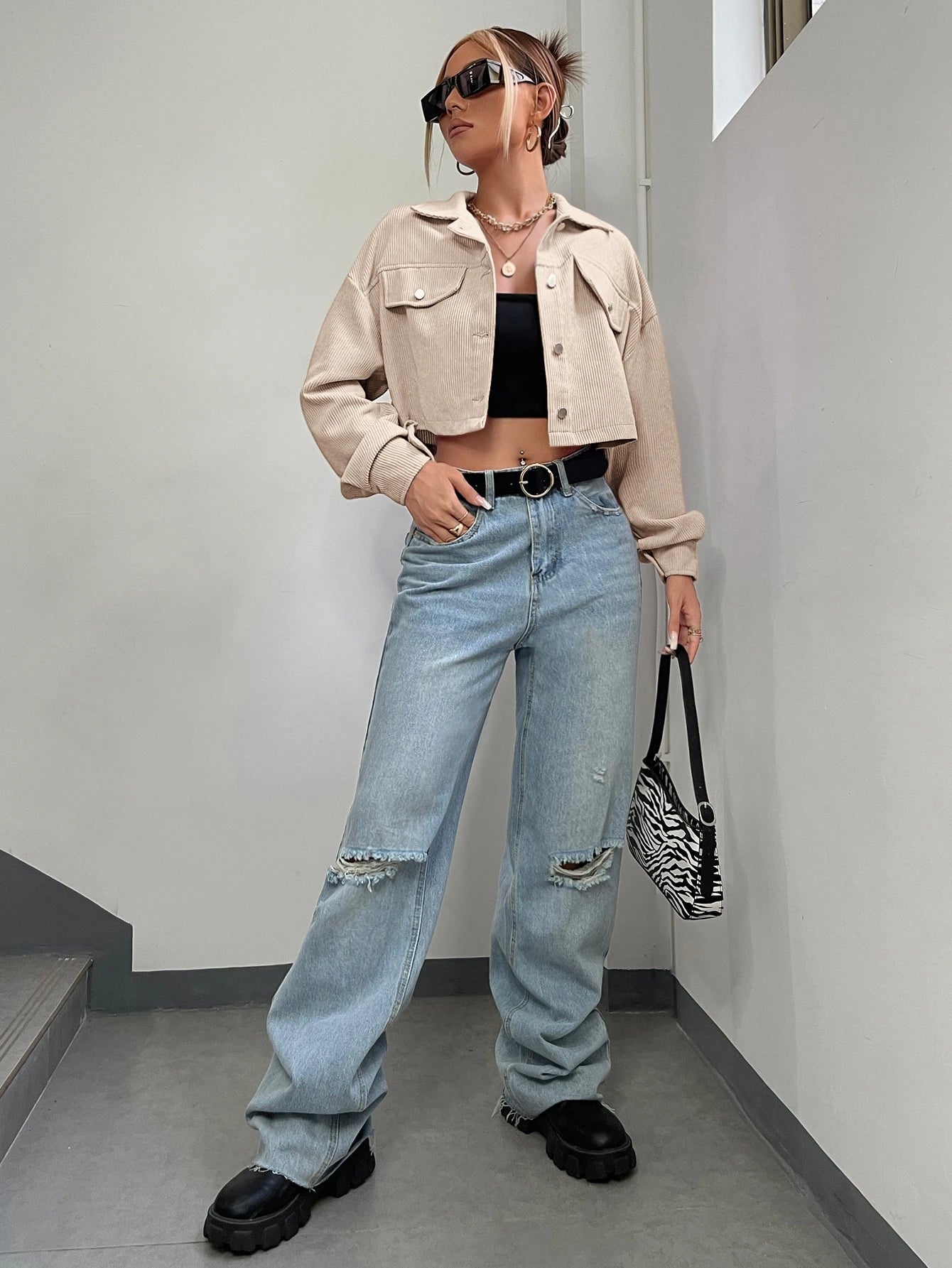 Streetview Corduroy Cropped Jacket
