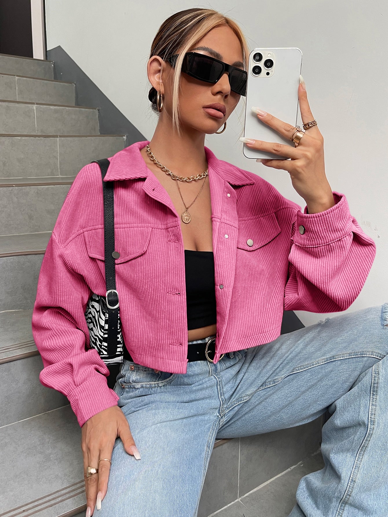Streetview Corduroy Cropped Jacket