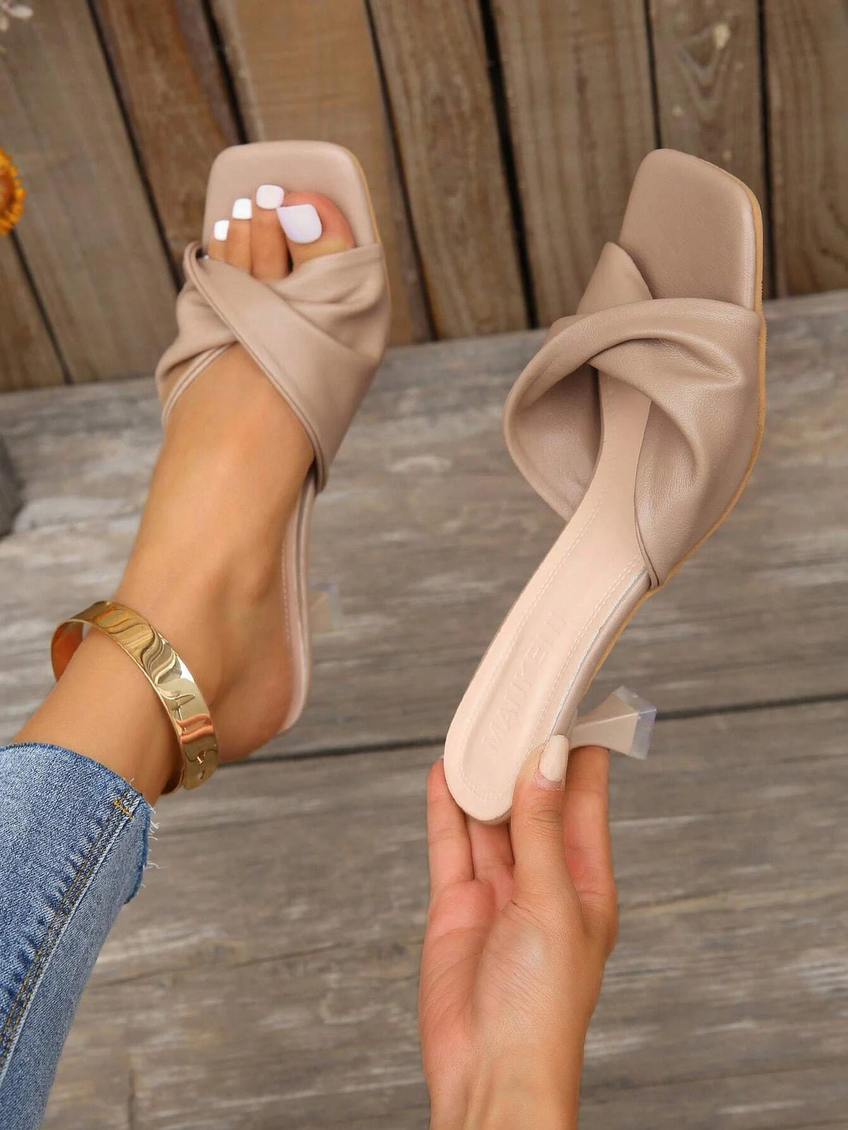 Luna Pleated Heels