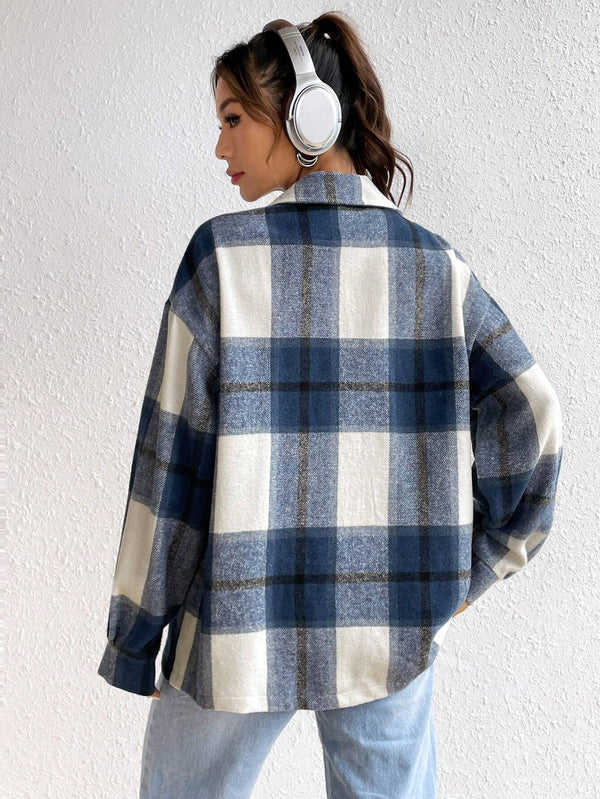 Off Grid Checked Button-Up Jacket