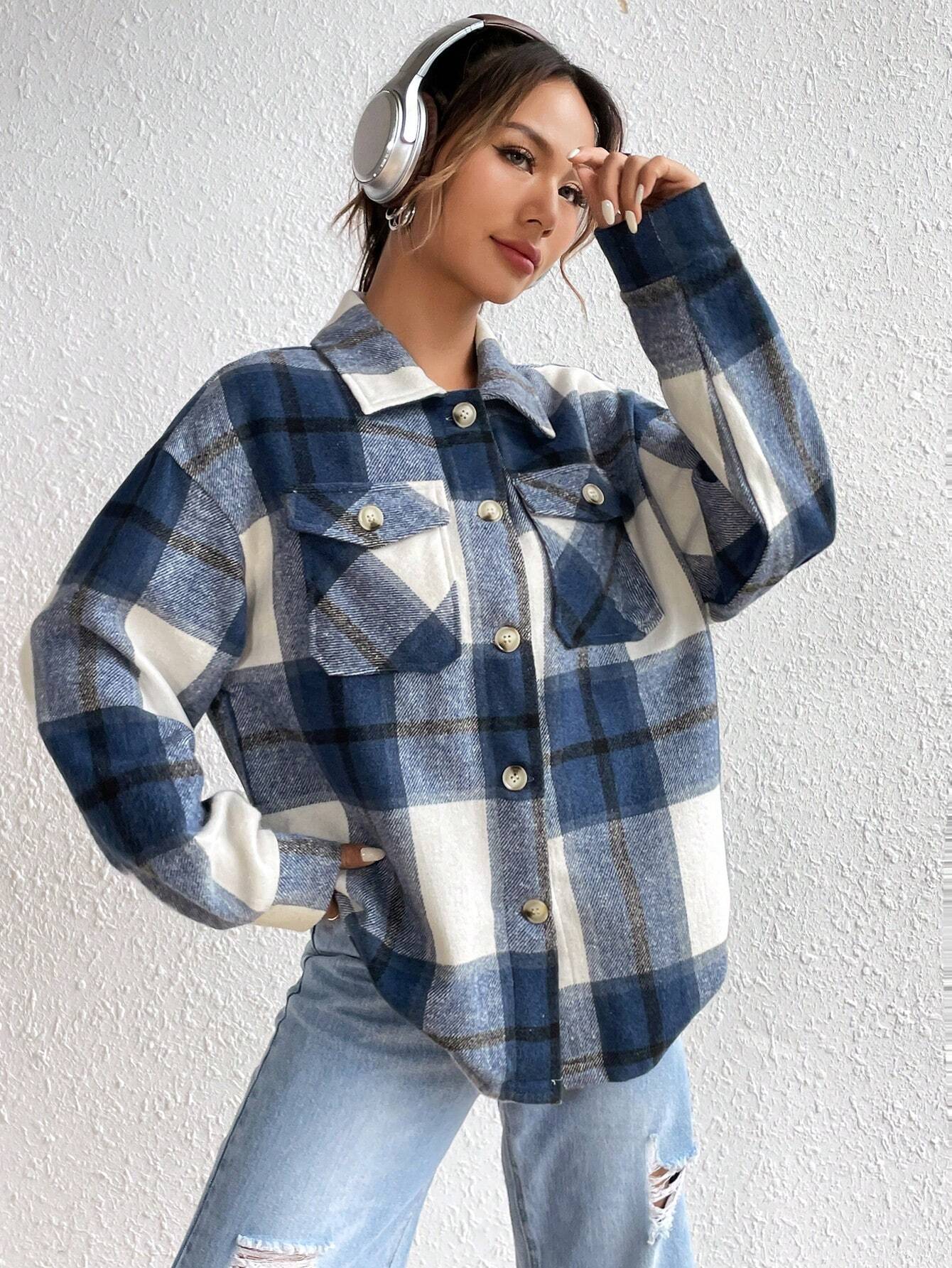 Off Grid Checked Button-Up Jacket