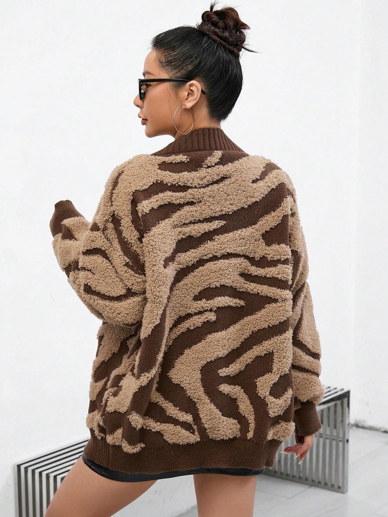 Wild Whispers Fuzzy Knit Cardigan
