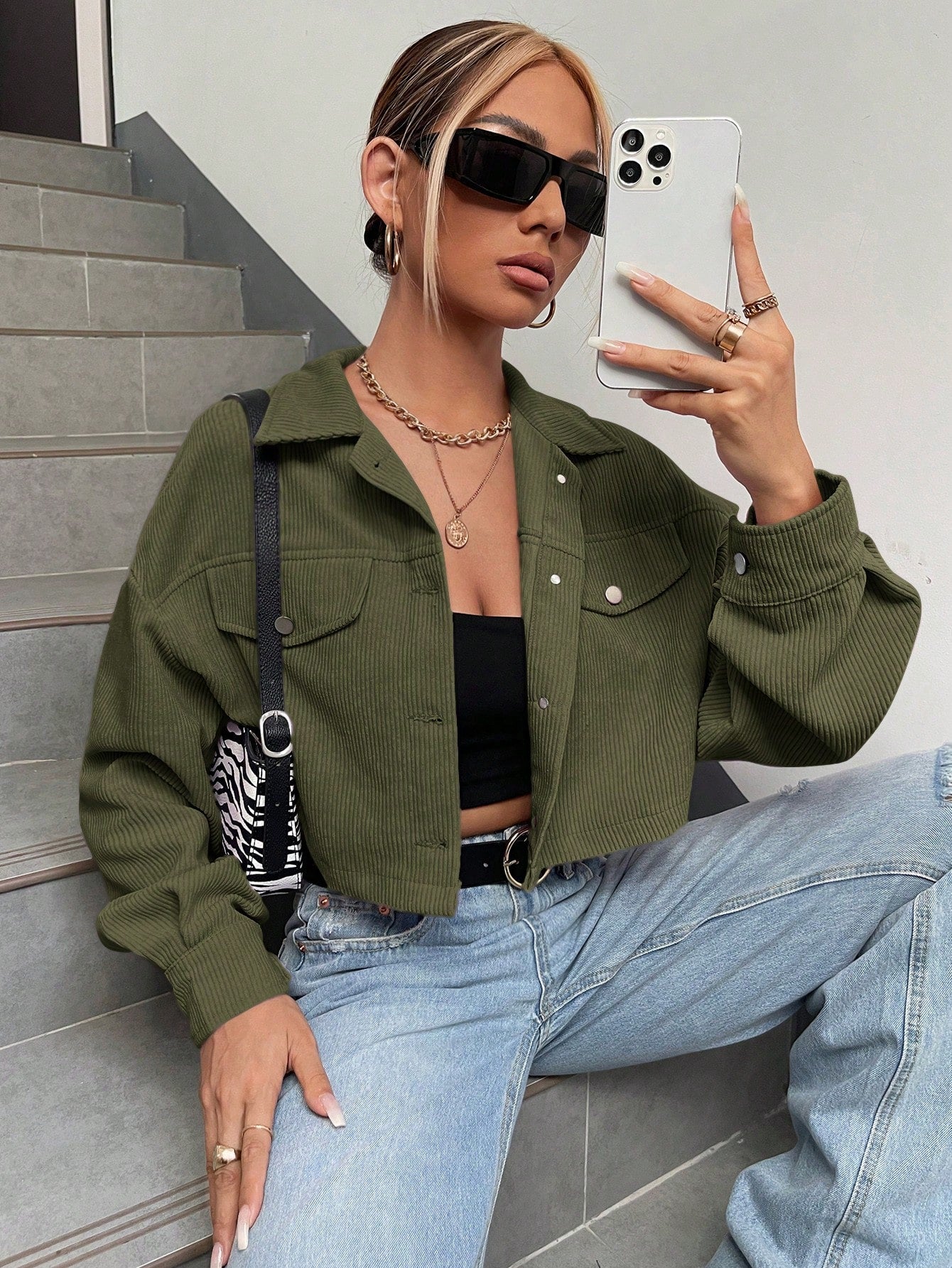 Streetview Corduroy Cropped Jacket