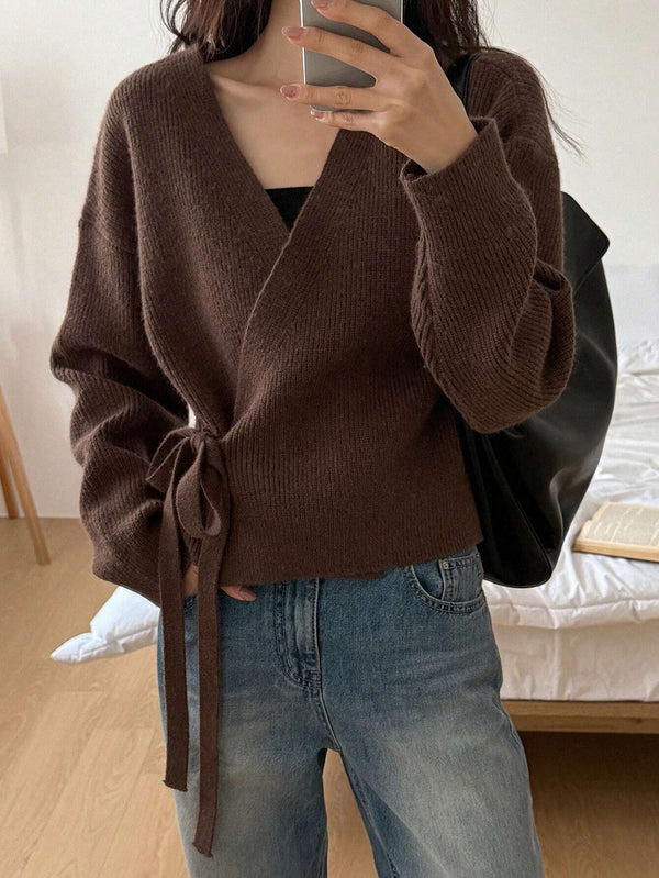 Cocoa Wrap Knit Jumper