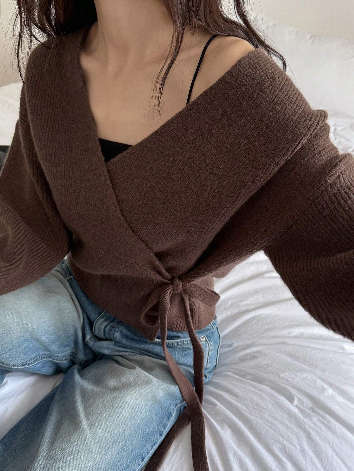 Cocoa Wrap Knit Jumper