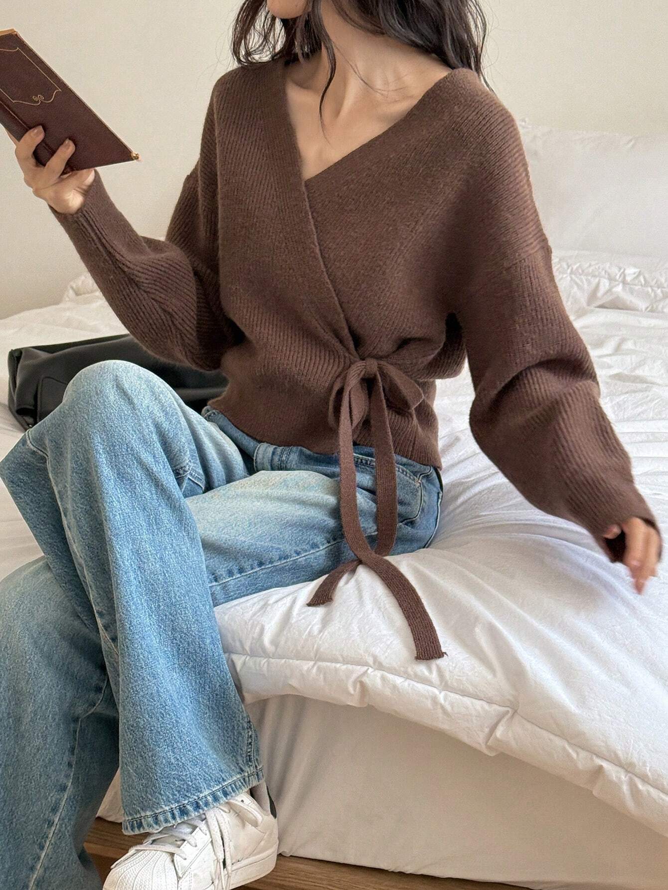 Cocoa Wrap Knit Jumper