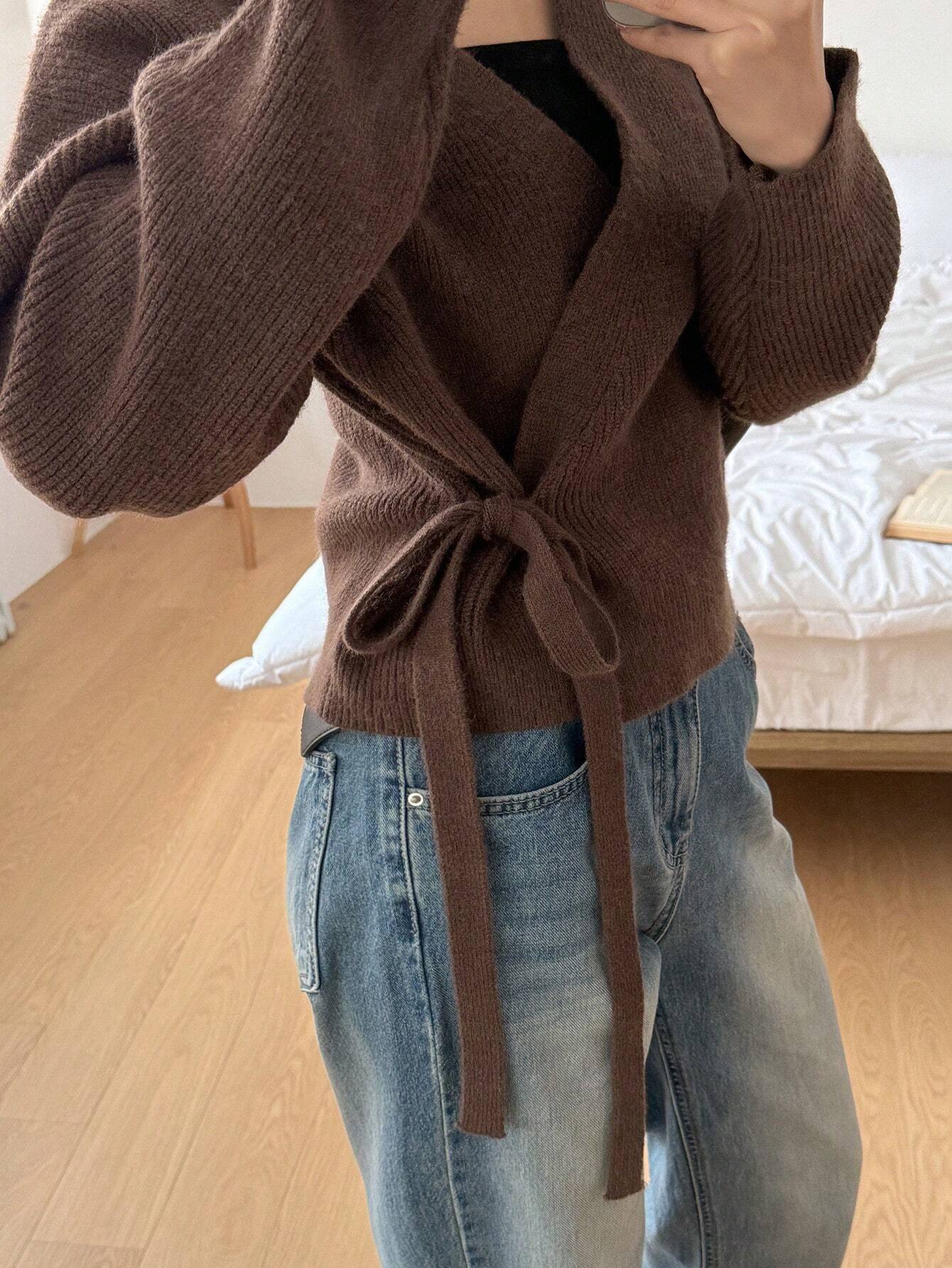 Cocoa Wrap Knit Jumper