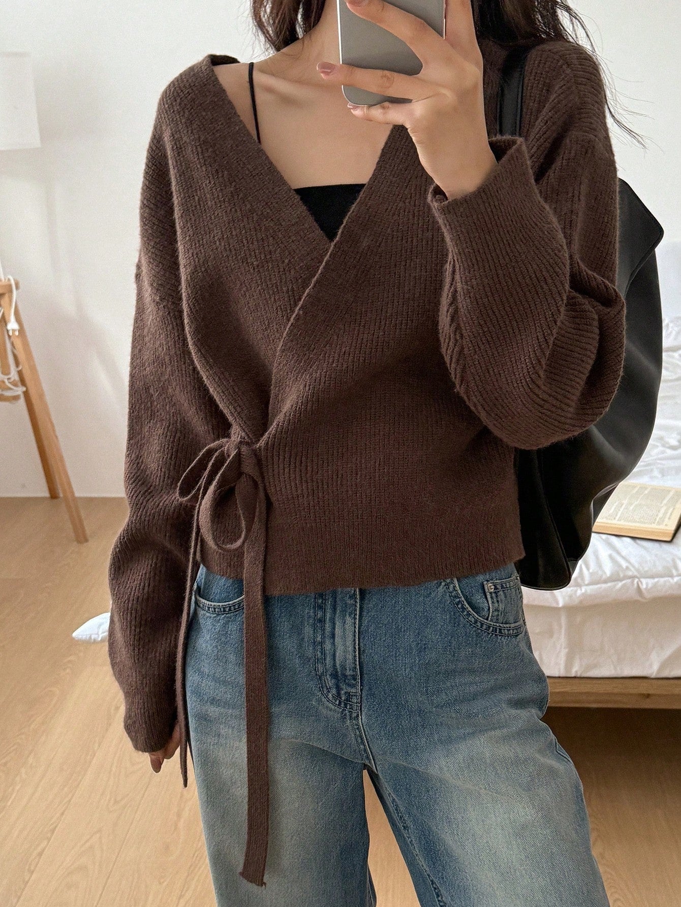 Cocoa Wrap Knit Jumper