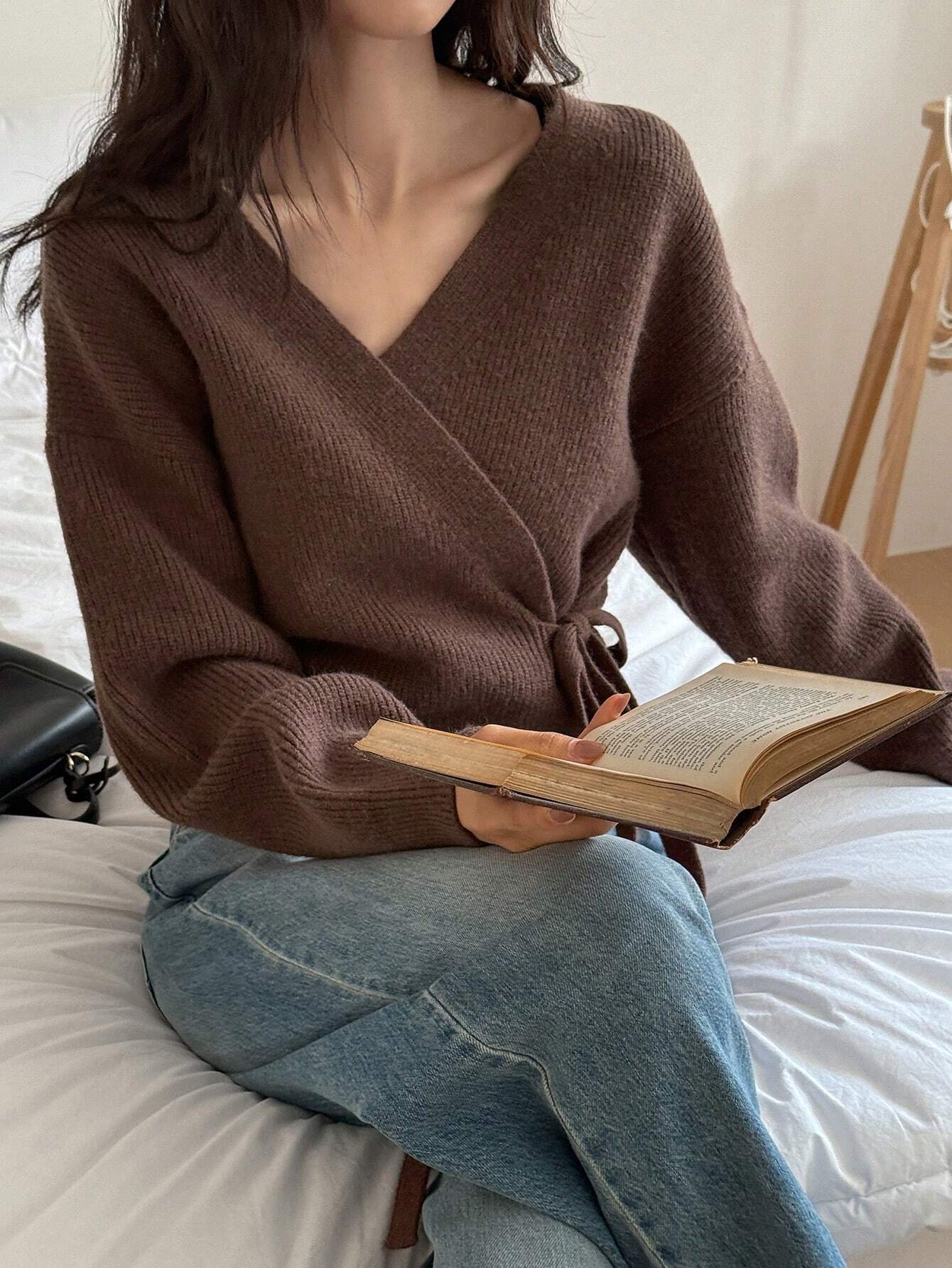 Cocoa Wrap Knit Jumper