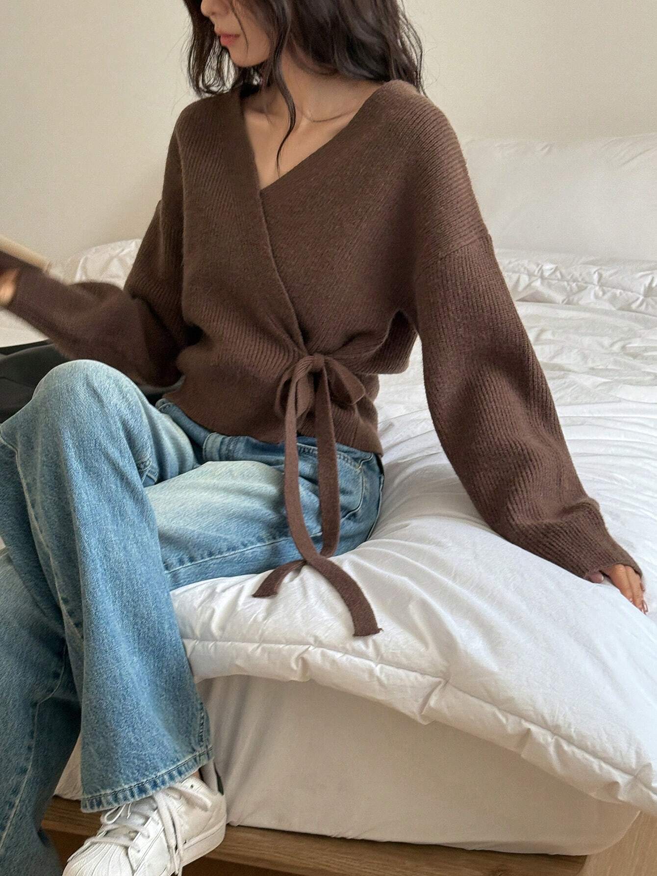 Cocoa Wrap Knit Jumper