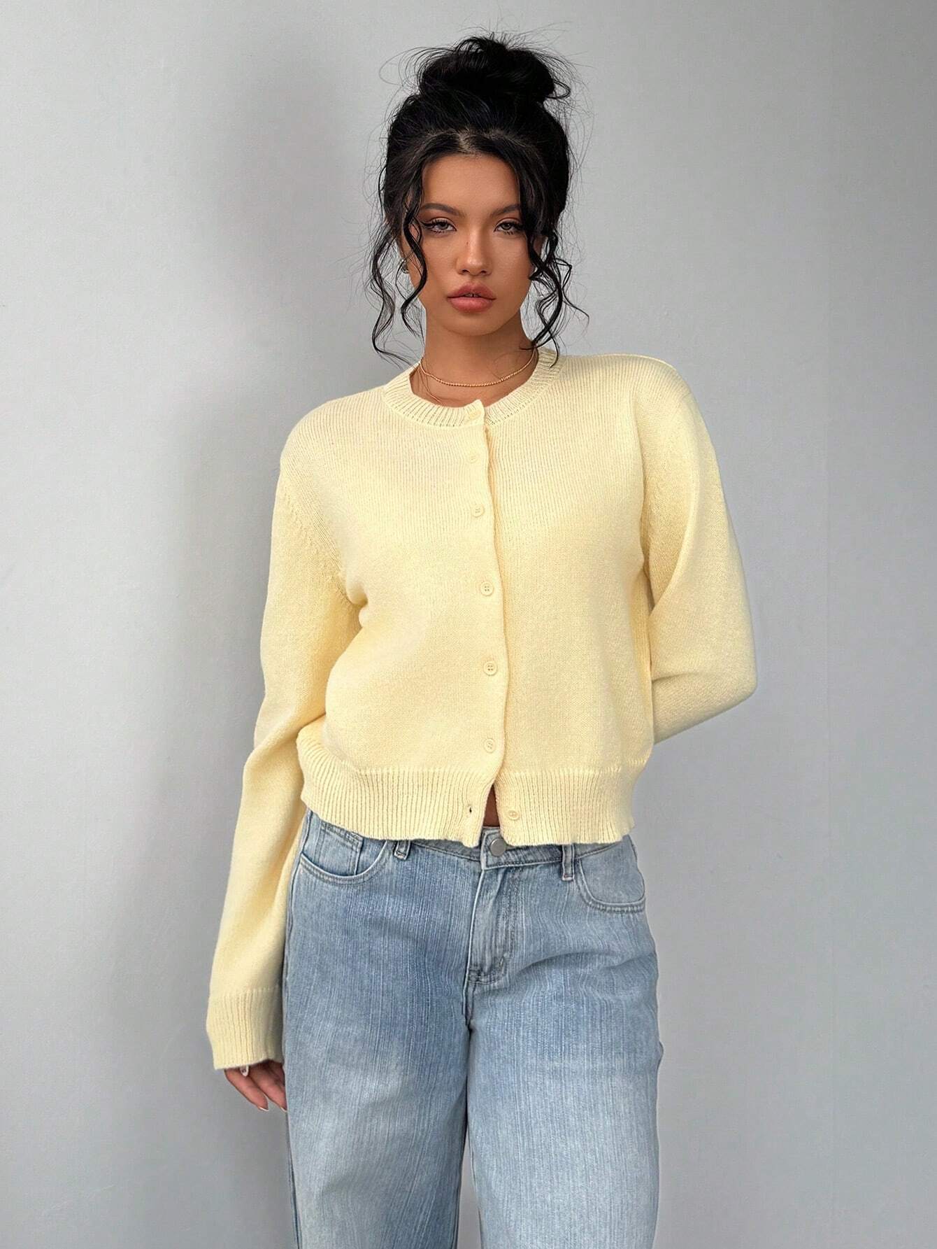 Cloud Soft Button-Up Knit Cardigan