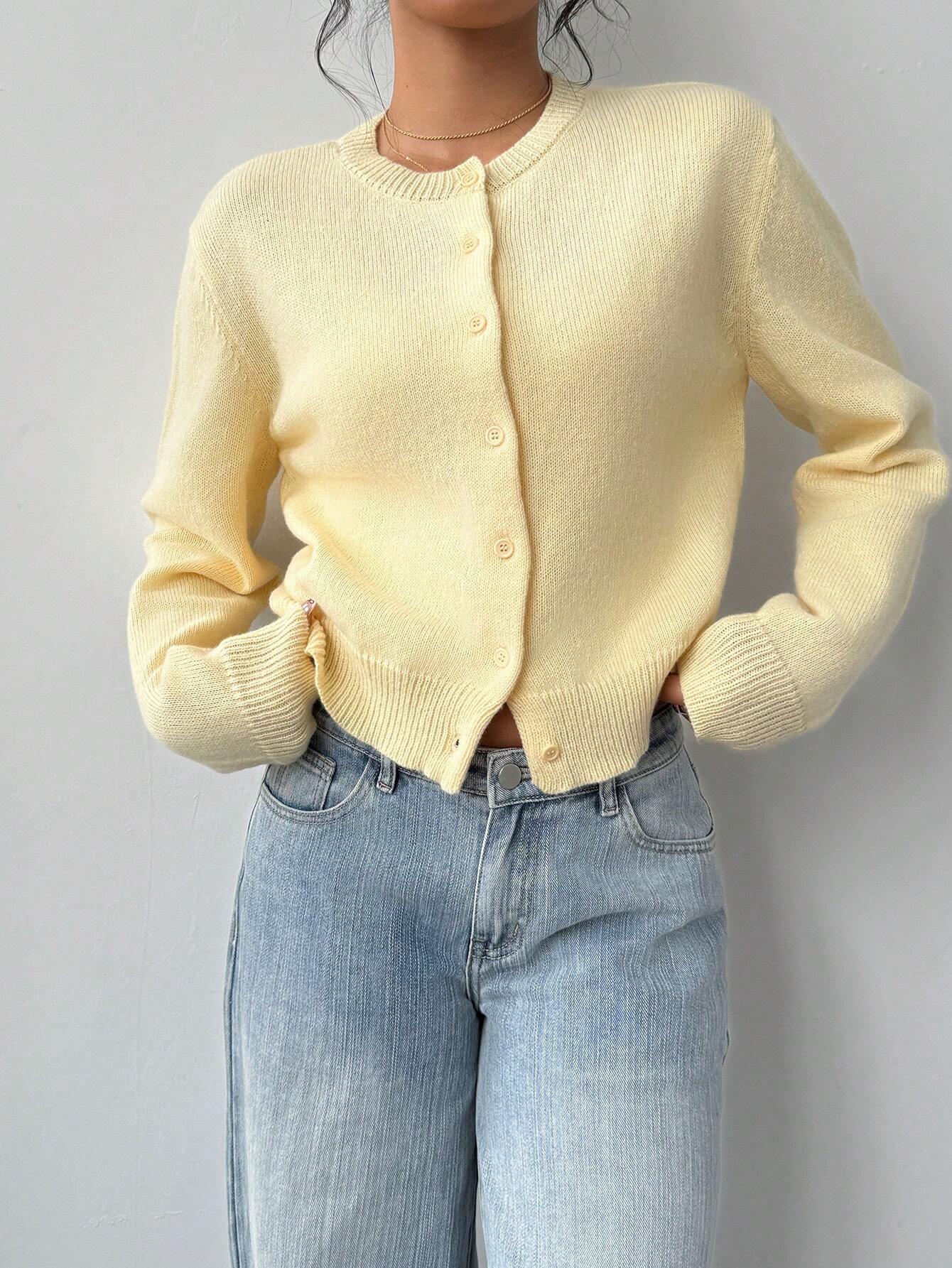 Cloud Soft Button-Up Knit Cardigan
