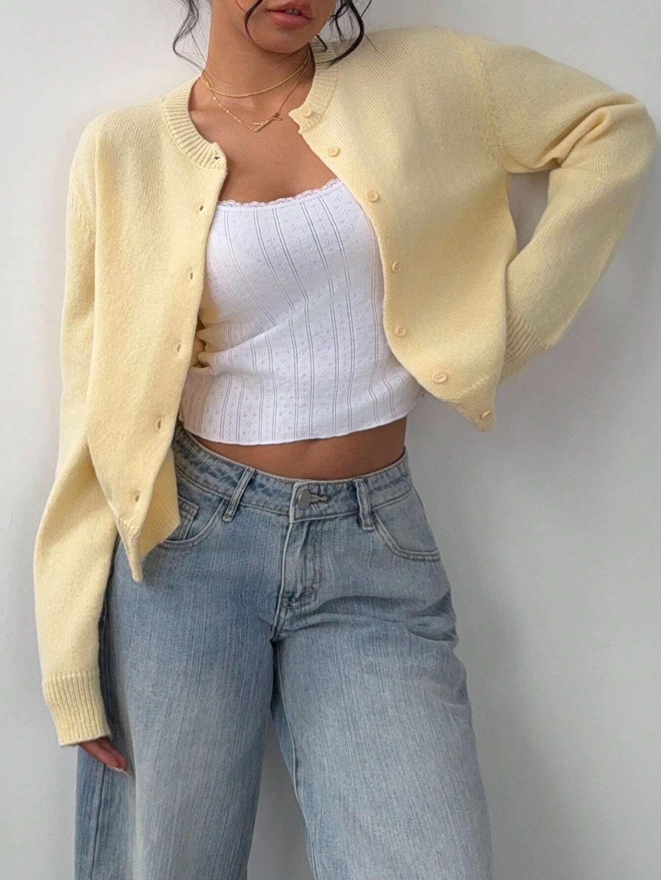 Cloud Soft Button-Up Knit Cardigan