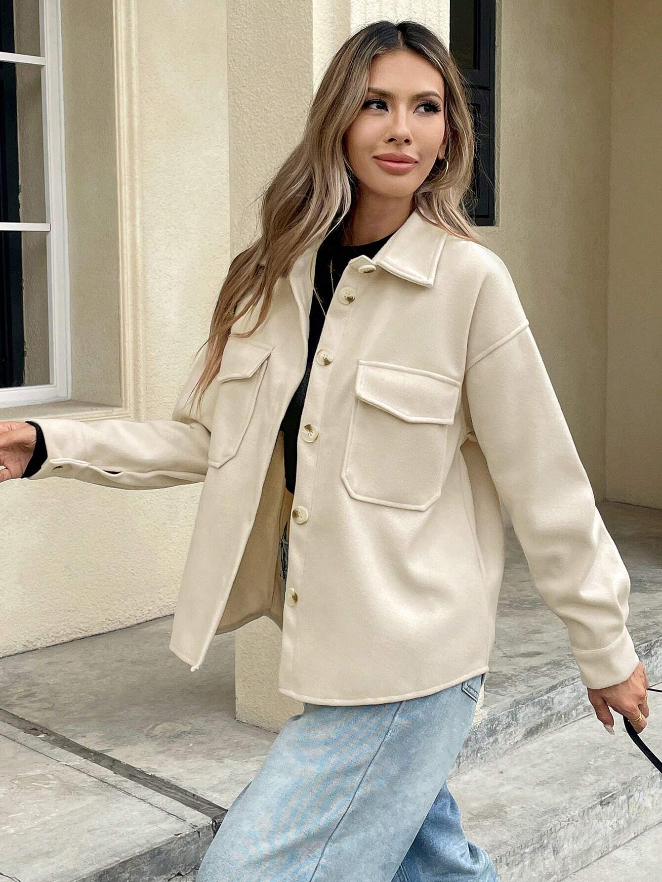City Stroll Button-Up Shacket