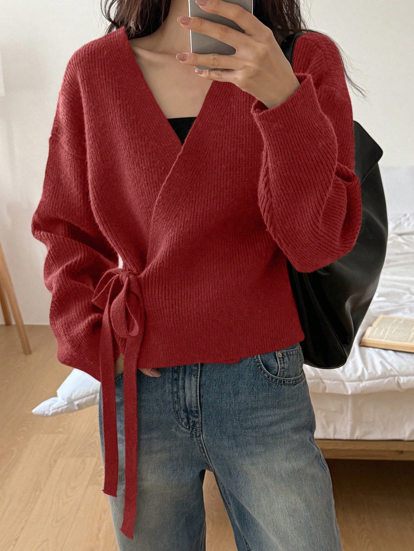 Cocoa Wrap Knit Jumper