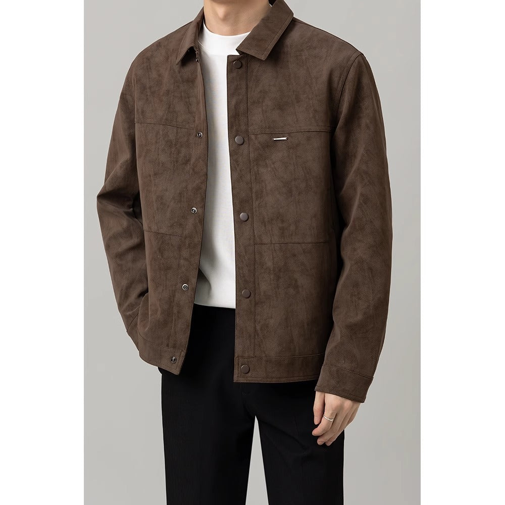 Midtown Suede Button Jacket