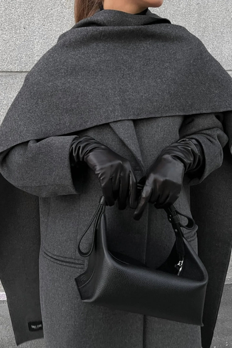 Monaco Wool Cape Coat with Scarf