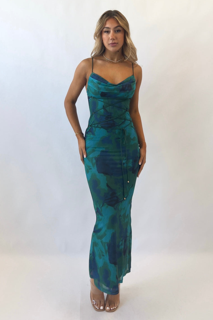 Arial Cascade Maxi Dress