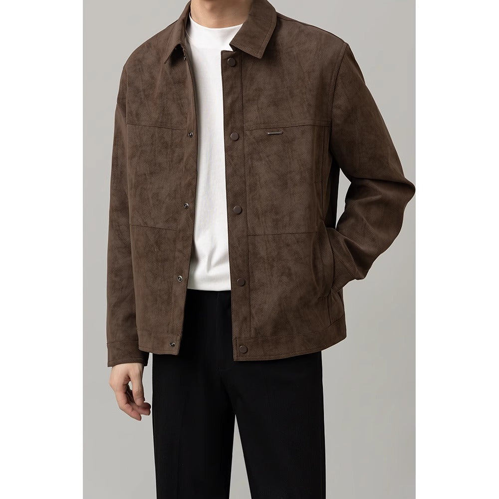 Midtown Suede Button Jacket
