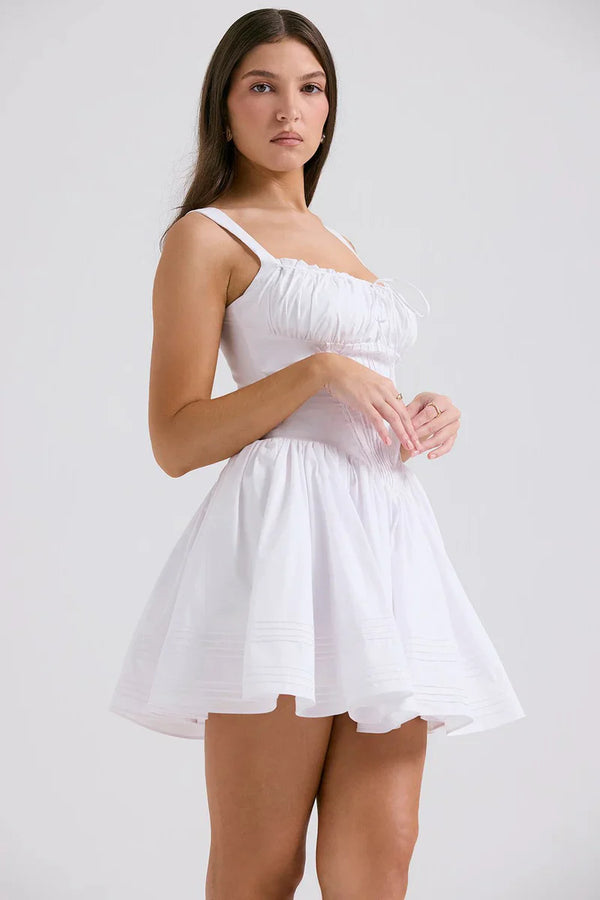White Rhea Corset Mini Dress