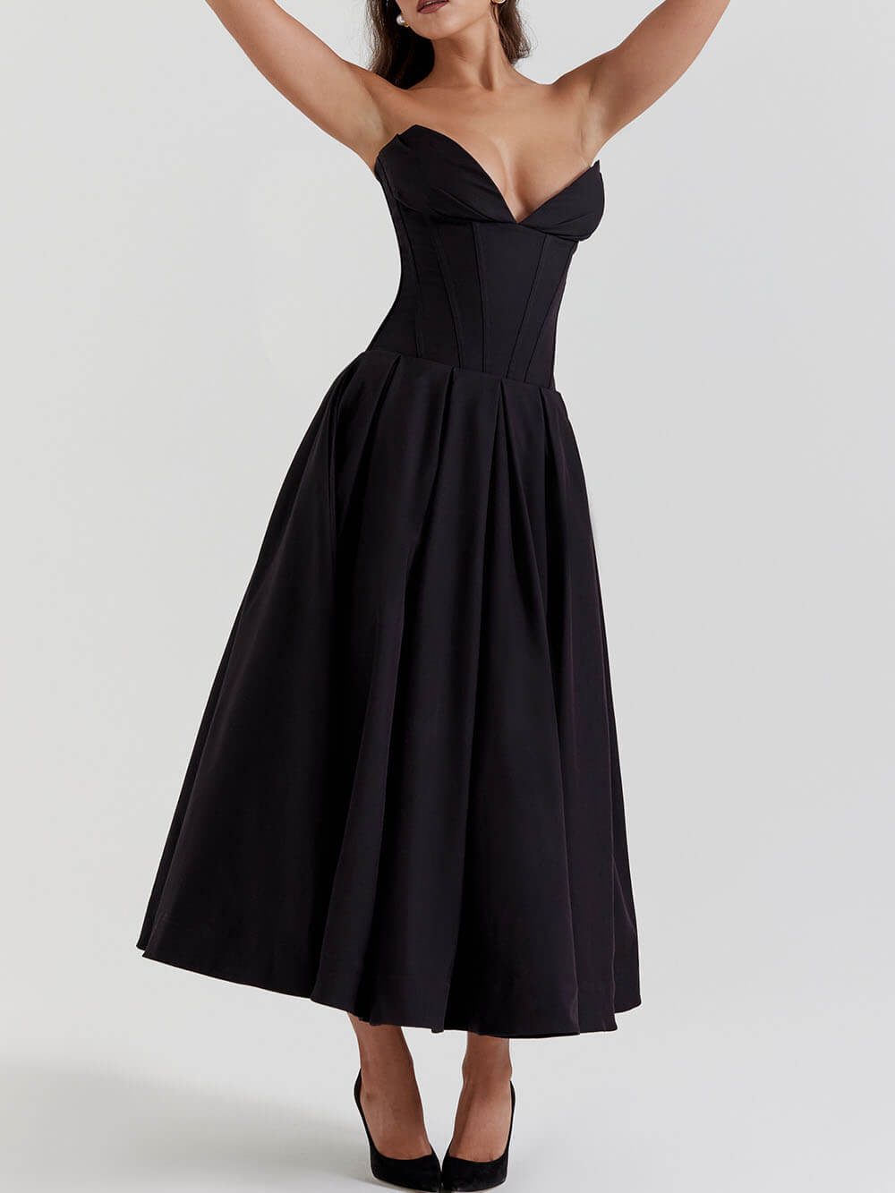 Moonlit Affair Strapless Midi Dress