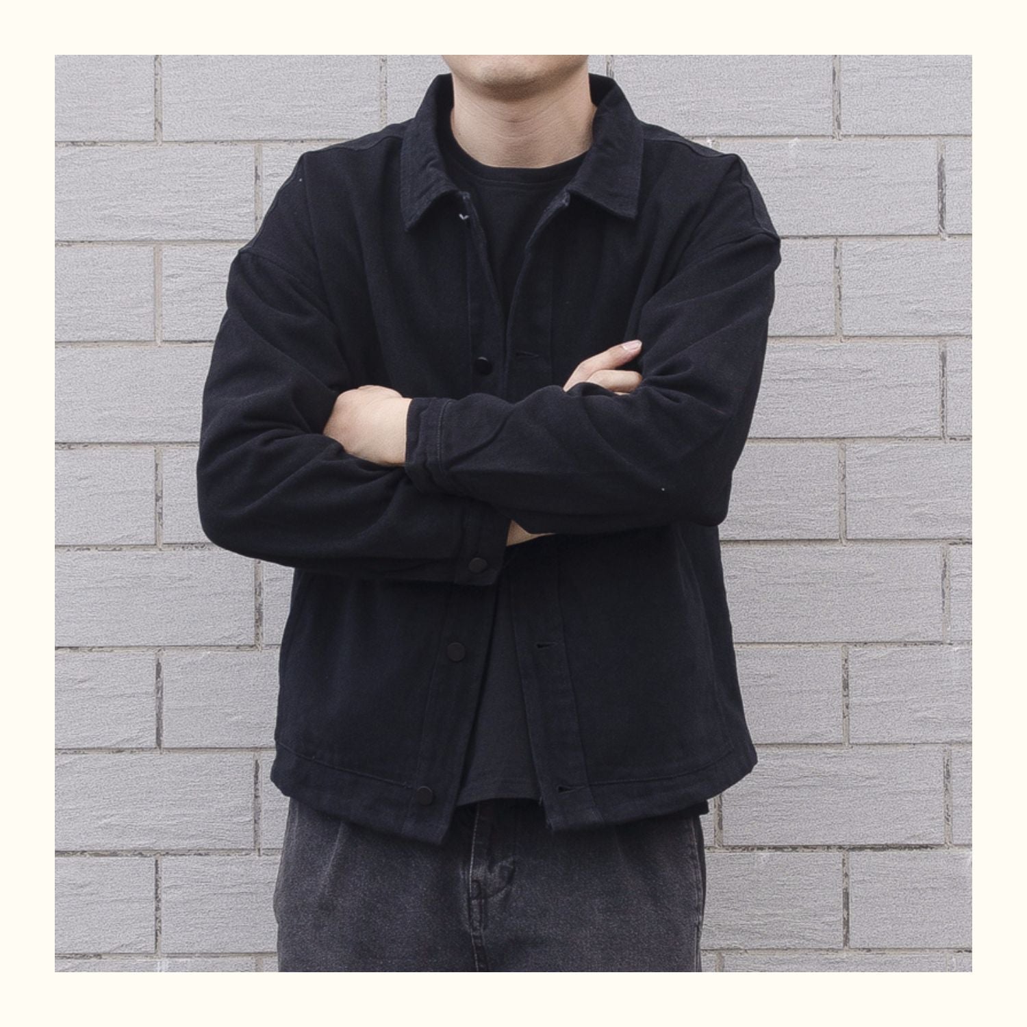 Byron Black Canvas Jacket
