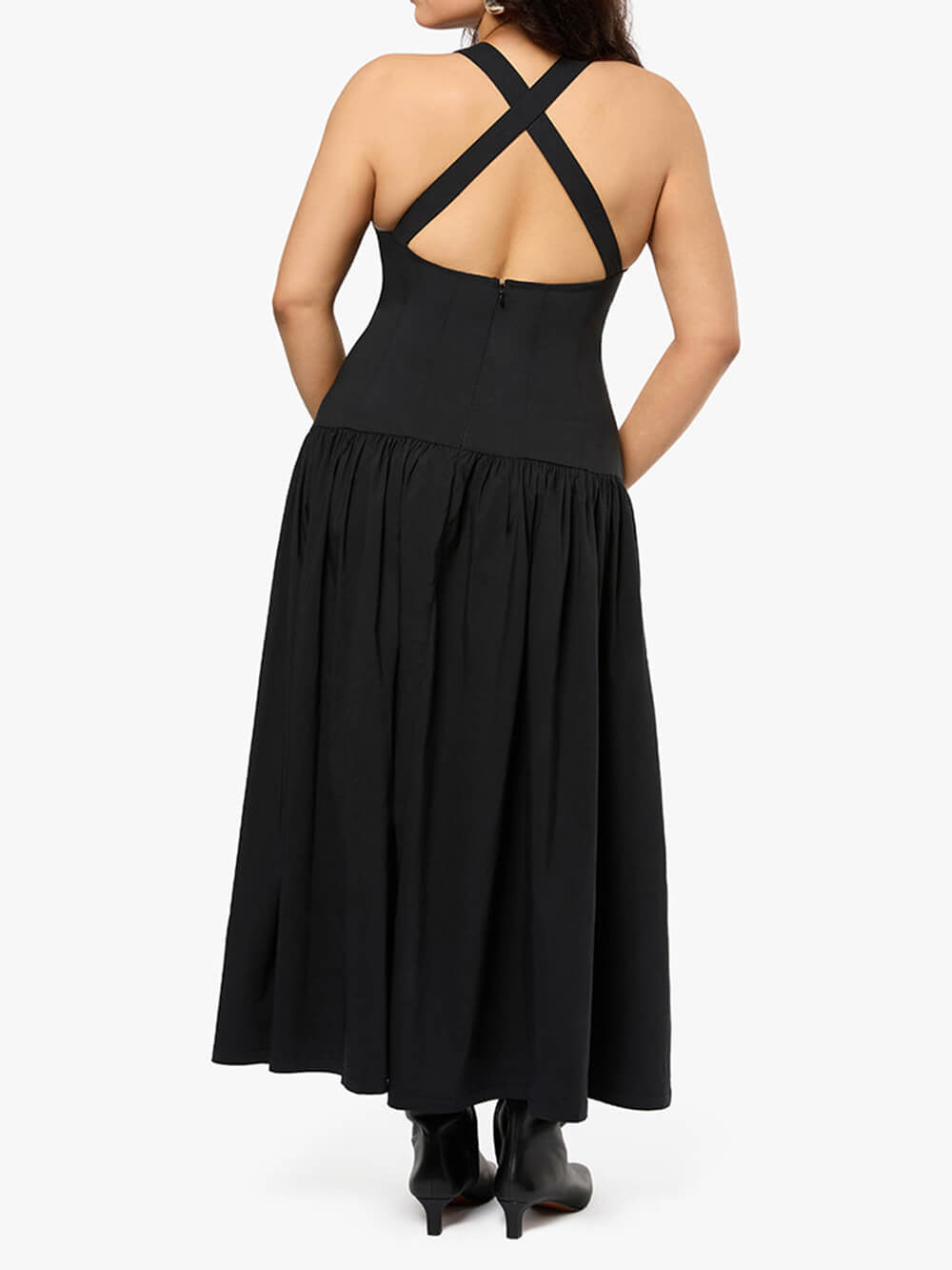 Monaco Nights Plunge Midi Dress