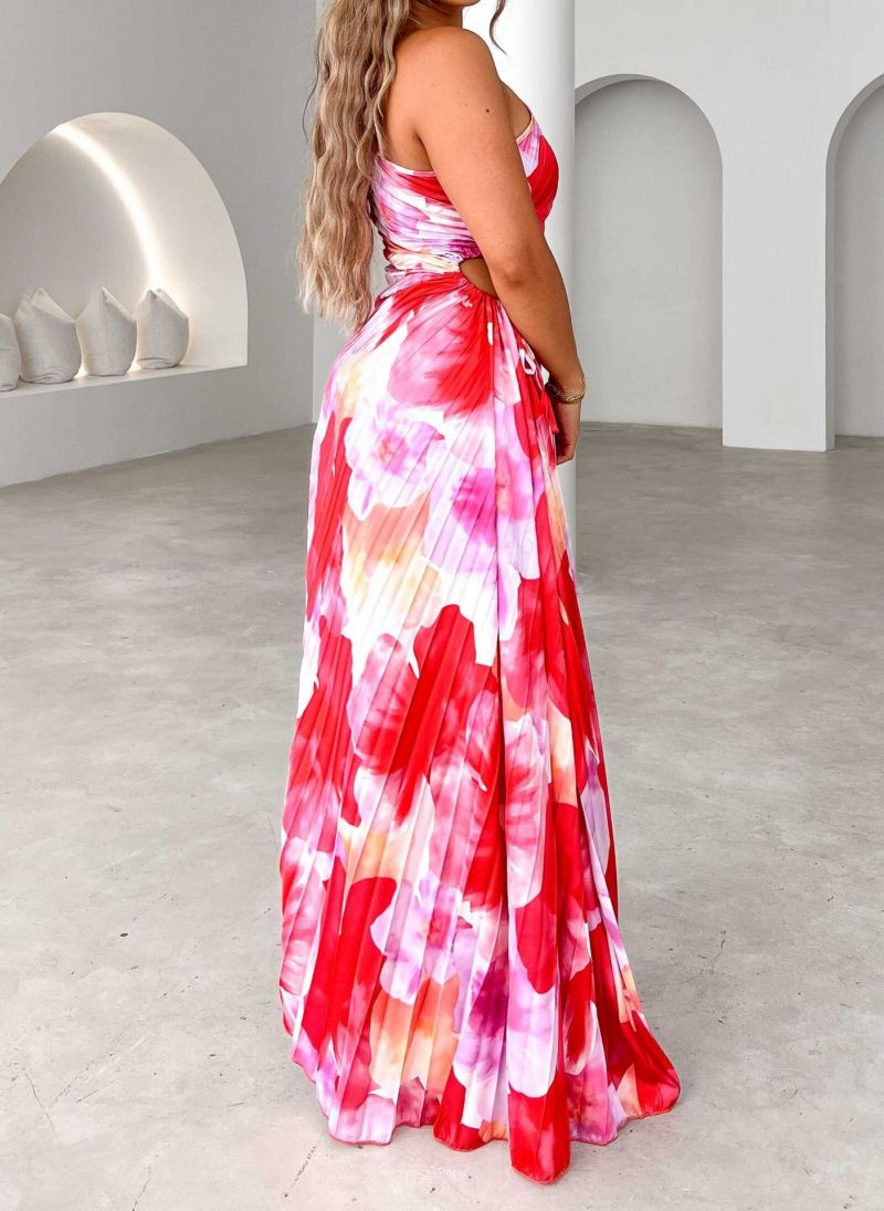 Verena Bloom One-Shoulder Maxi Dress