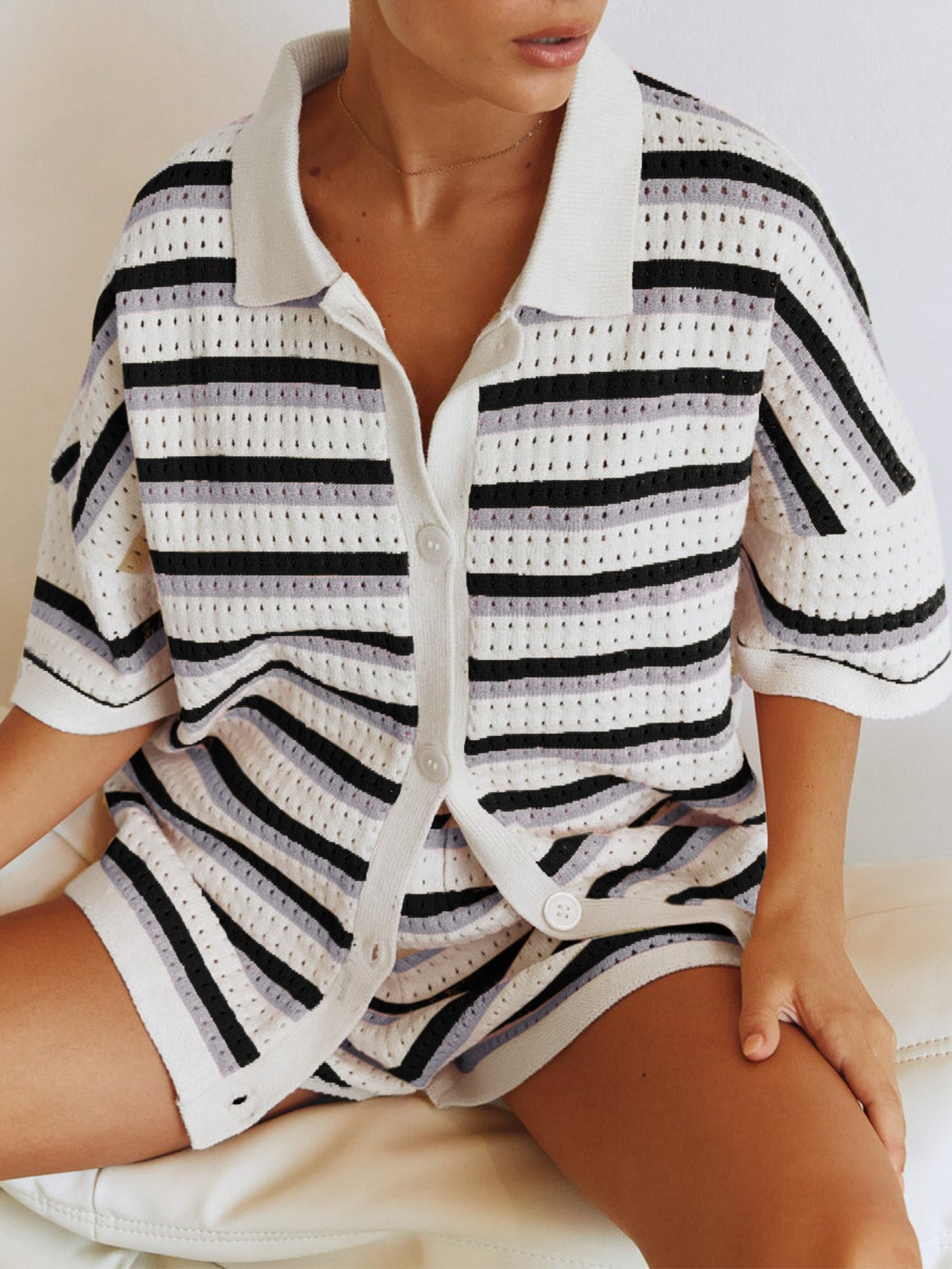 Sunstripe Knit Lounge Set