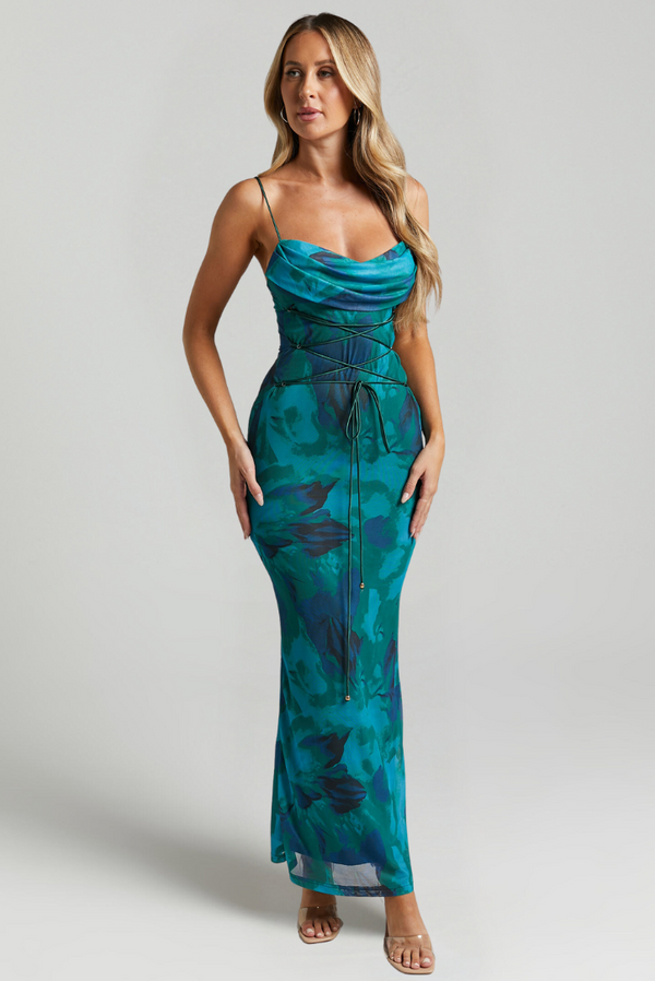 Arial Cascade Maxi Dress