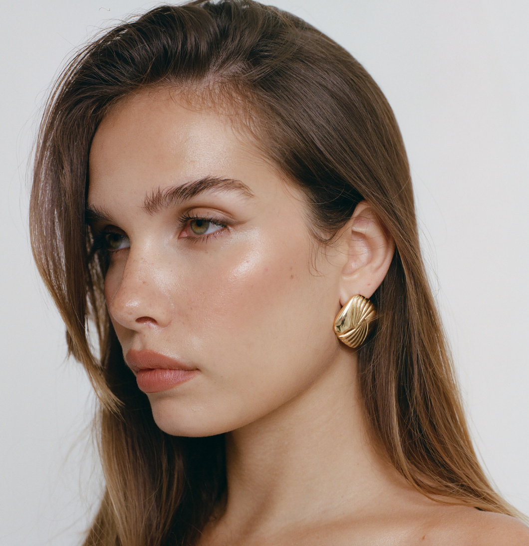 Golden Tarn Twist Earrings